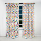 Retro Abstract Geometric Pattern' Mid-Century Modern Curtain 1 Panel