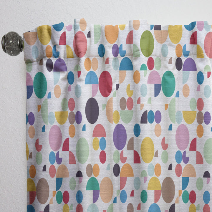 Retro Abstract Geometric Pattern - Mid-Century Modern Curtain - 1 Panel