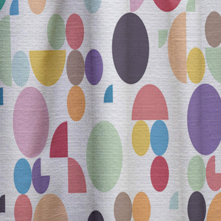 Retro Abstract Geometric Pattern - Mid-Century Modern Curtain - 1 Panel