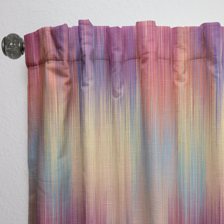 Grunge Stripes Pattern in Colors - Modern Curtain - 1 Panel