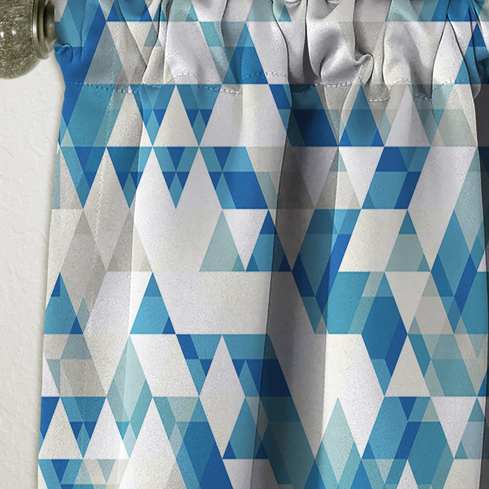 Triangular Modern Geometric Blue - Modern &amp; Contemporary Curtain - 1 Panel