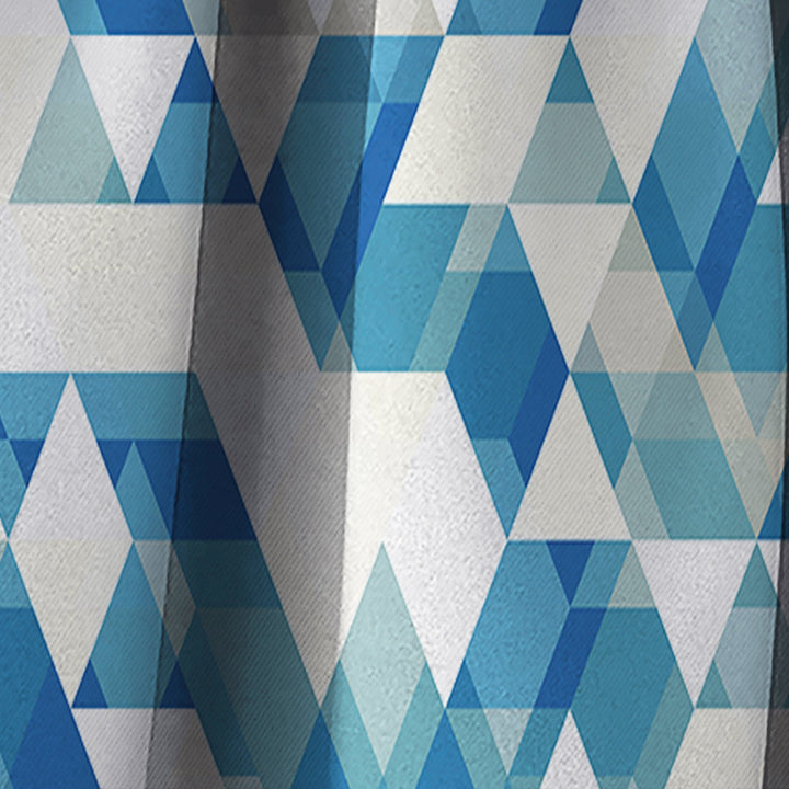 Triangular Modern Geometric Blue - Modern &amp; Contemporary Curtain - 1 Panel