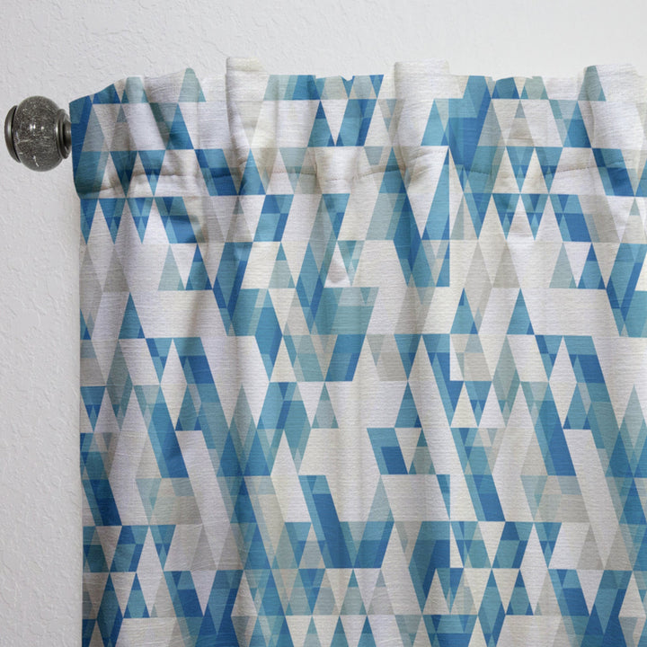 Triangular Modern Geometric Blue - Modern &amp; Contemporary Curtain - 1 Panel