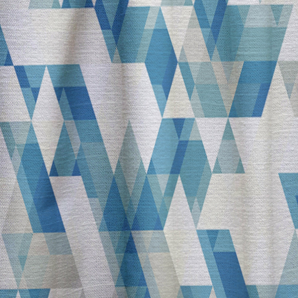 Triangular Modern Geometric Blue - Modern &amp; Contemporary Curtain - 1 Panel