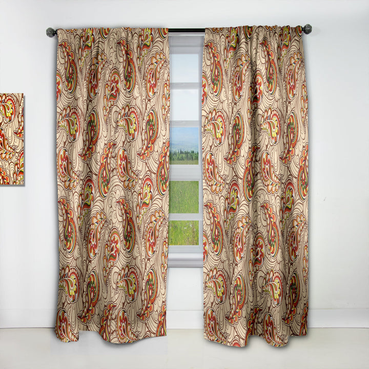 Autumn Pattern - Bohemian &amp; Eclectic Curtain - 1 Panel