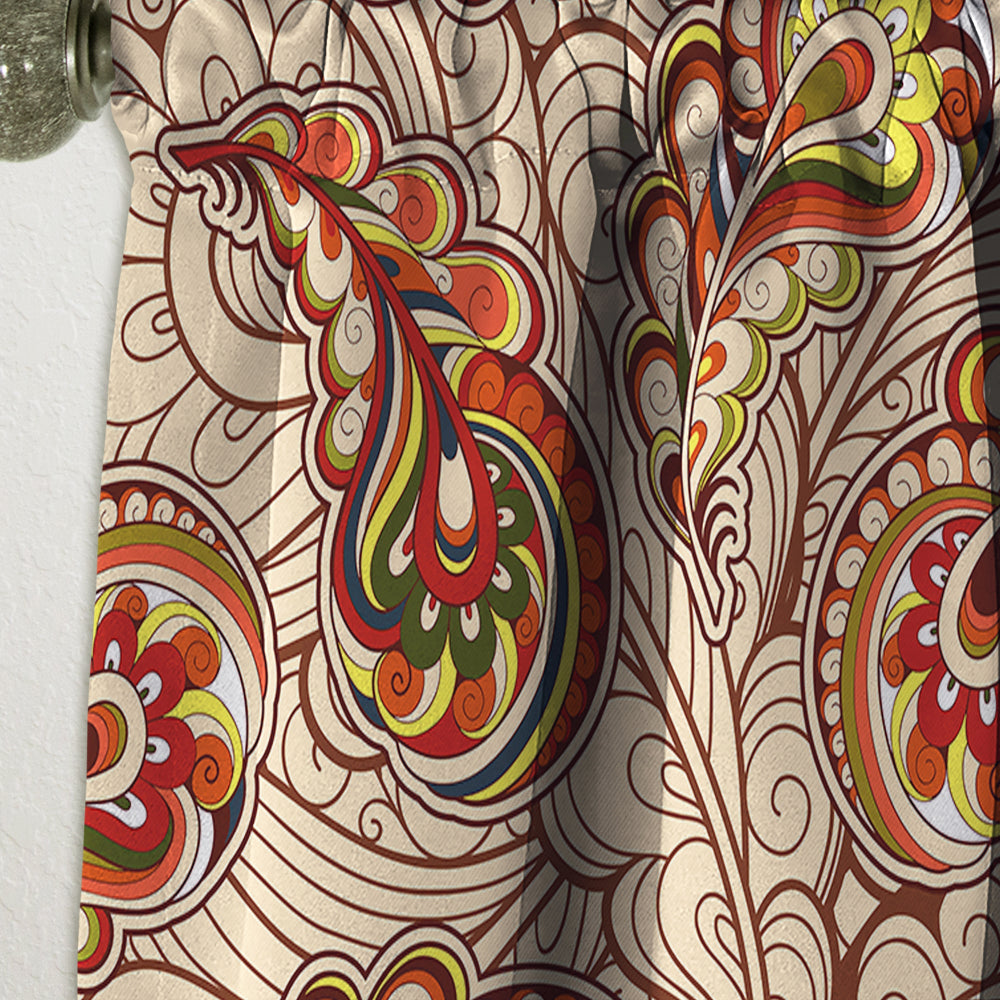 Autumn Pattern - Bohemian &amp; Eclectic Curtain - 1 Panel