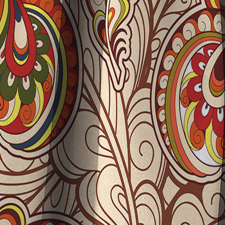 Autumn Pattern - Bohemian &amp; Eclectic Curtain - 1 Panel