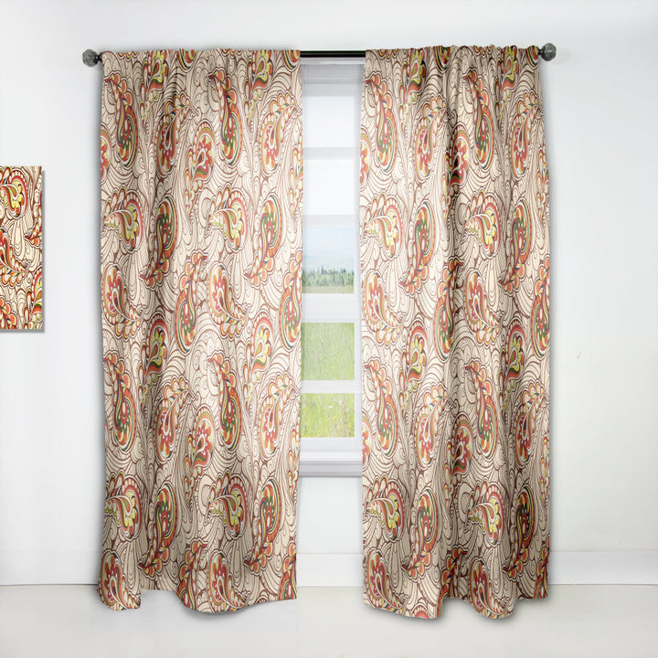 Autumn Pattern - Bohemian &amp; Eclectic Curtain - 1 Panel