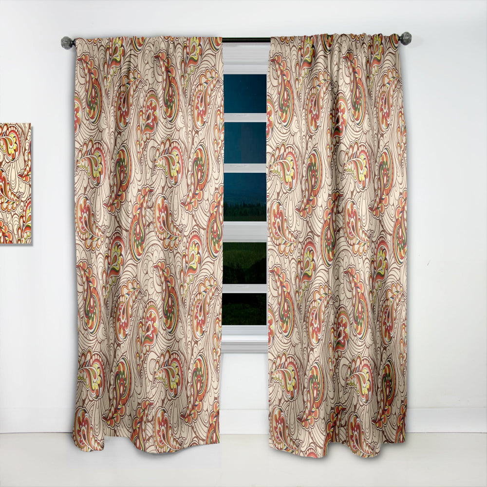 Autumn Pattern - Bohemian &amp; Eclectic Curtain - 1 Panel