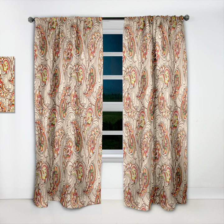 Autumn Pattern - Bohemian &amp; Eclectic Curtain - 1 Panel
