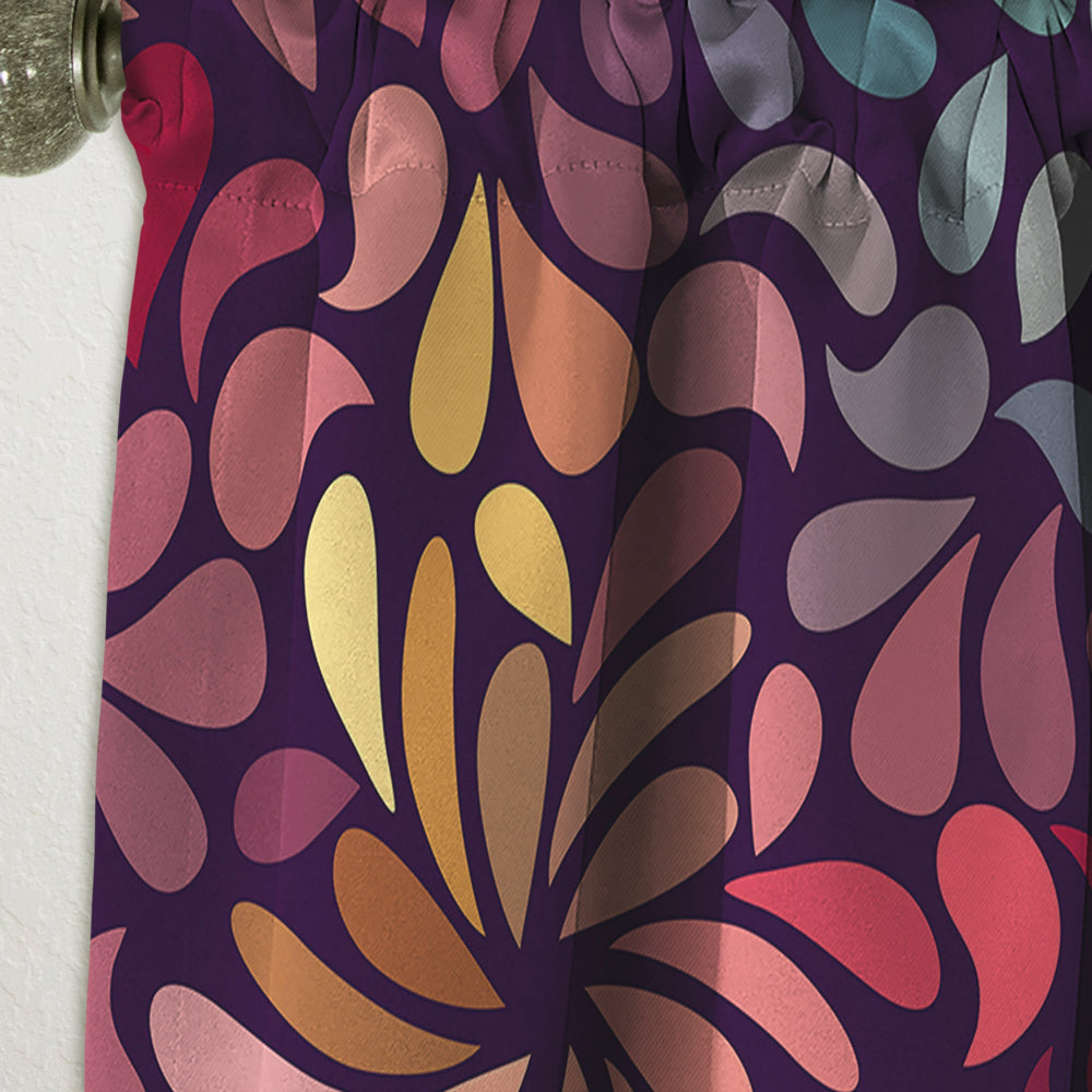 Abstract Floral Pattern - Bohemian &amp; Eclectic Curtain - 1 Panel