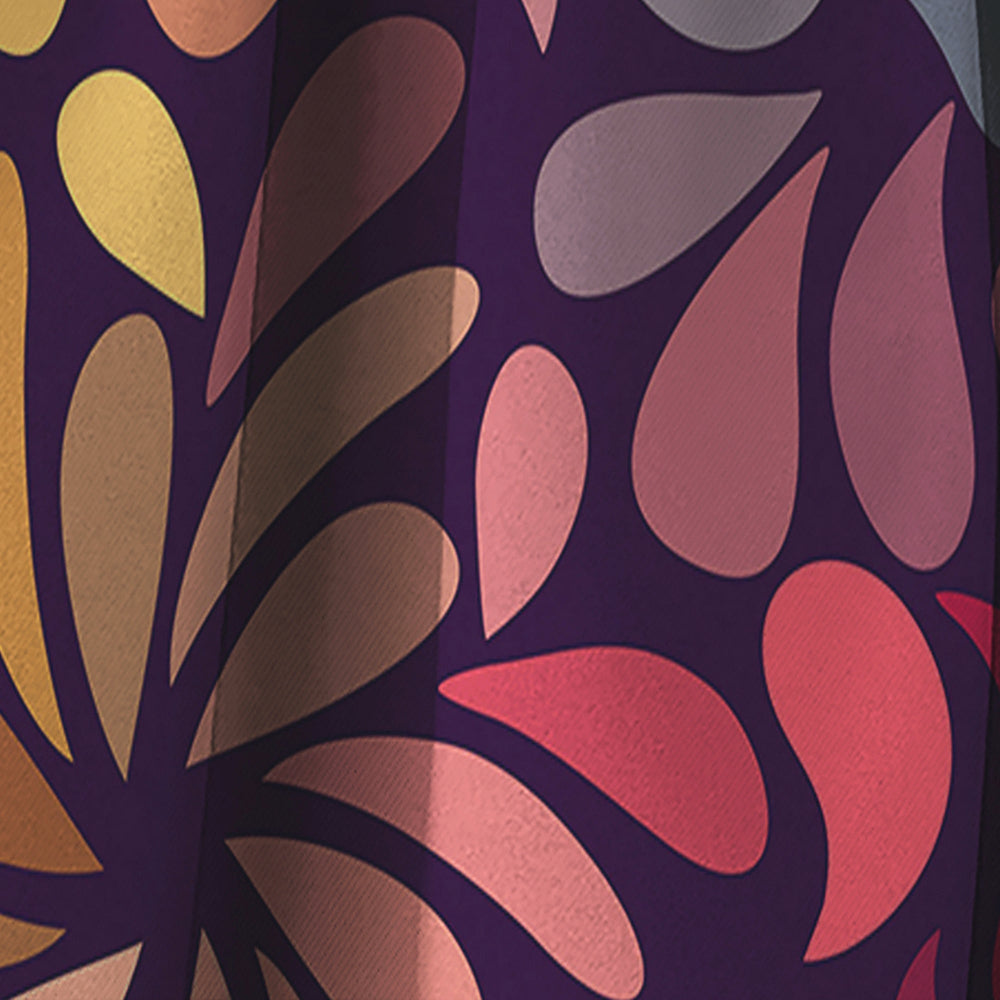 Abstract Floral Pattern - Bohemian &amp; Eclectic Curtain - 1 Panel