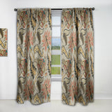 Vintage Indian Floral Pattern - Tropical Curtain - 1 Panel