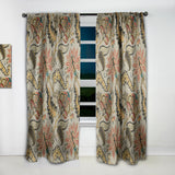 Vintage Indian Floral Pattern - Tropical Curtain - 1 Panel