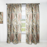 Vintage Indian Floral Pattern - Tropical Curtain - 1 Panel