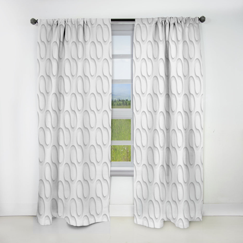 Wave Pattern - Scandinavian Curtain - 1 Panel