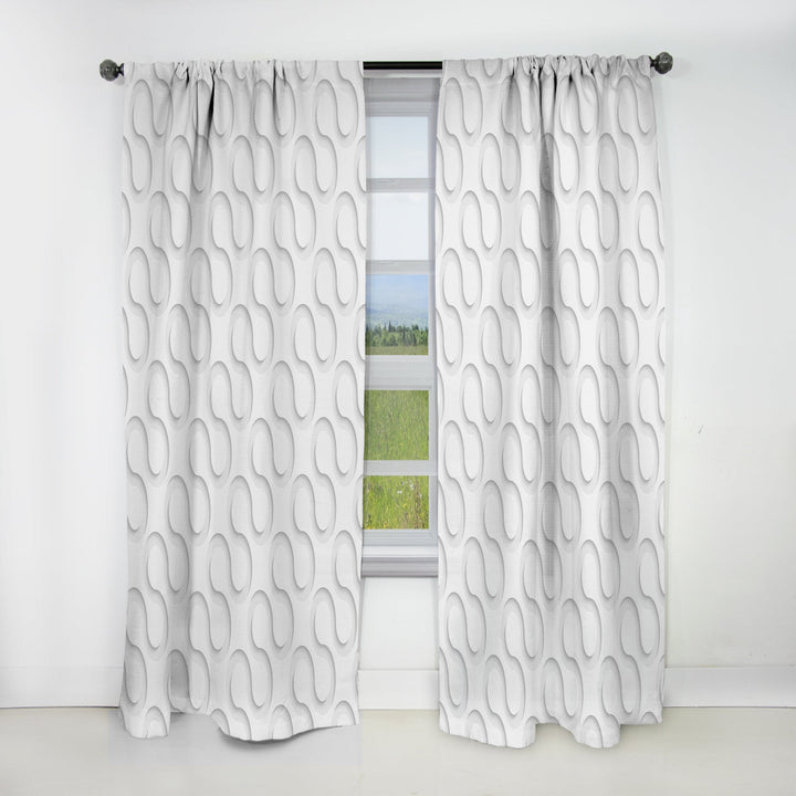 Wave Pattern - Scandinavian Curtain - 1 Panel