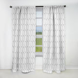 Wave Pattern' Scandinavian Curtain 1 Panel