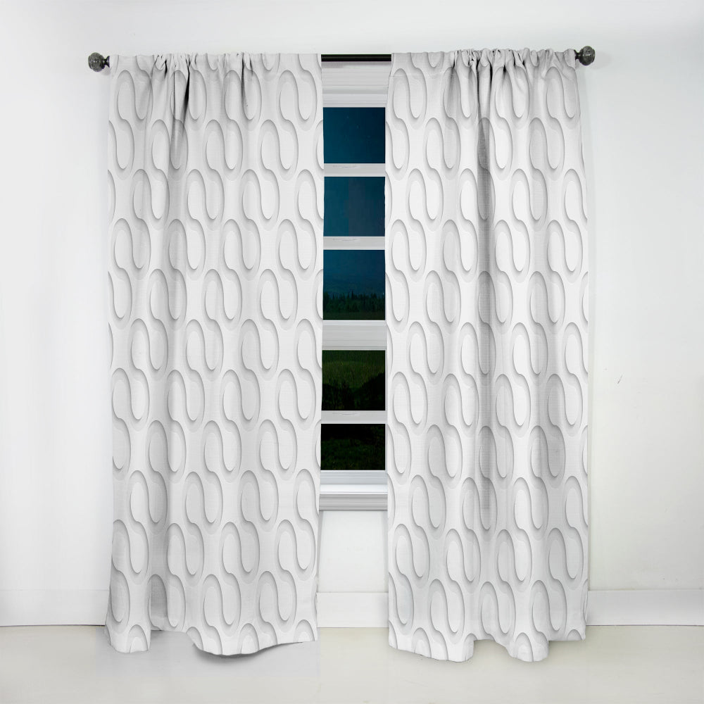 Wave Pattern - Scandinavian Curtain - 1 Panel