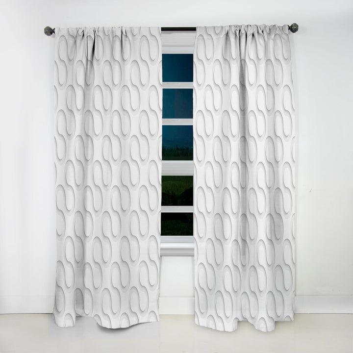 Wave Pattern - Scandinavian Curtain - 1 Panel