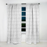 Wave Pattern' Scandinavian Curtain 1 Panel