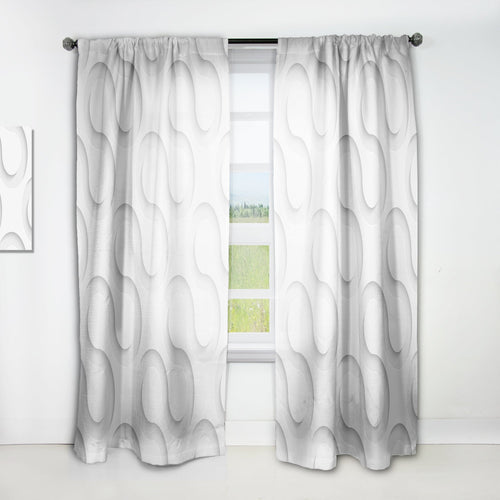 Wave Pattern - Scandinavian Curtain - 1 Panel
