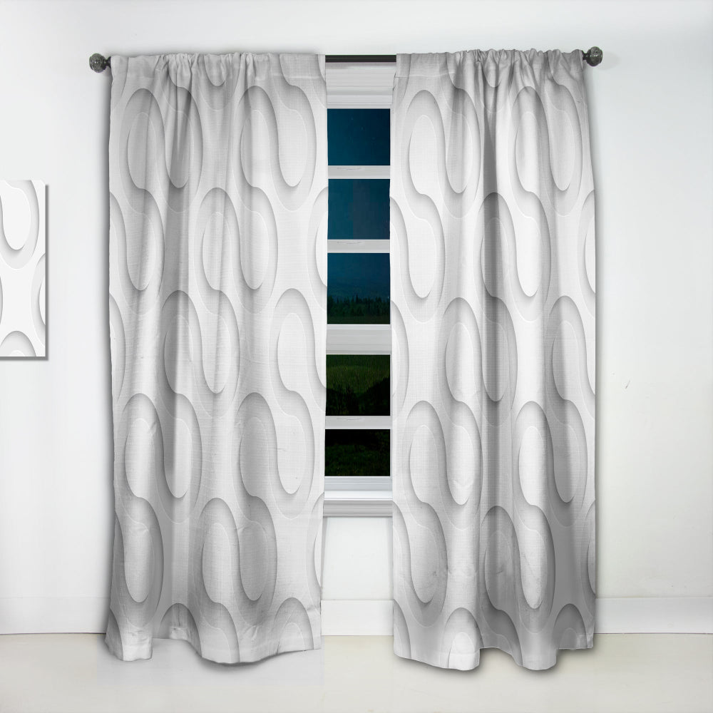 Wave Pattern - Scandinavian Curtain - 1 Panel