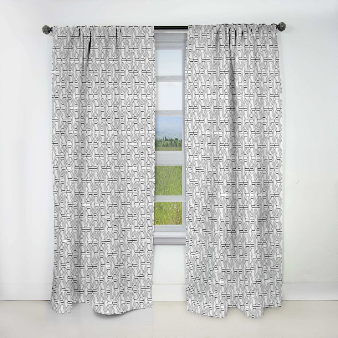 Geometric Pattern in Op Art Design - Scandinavian Curtain - 1 Panel