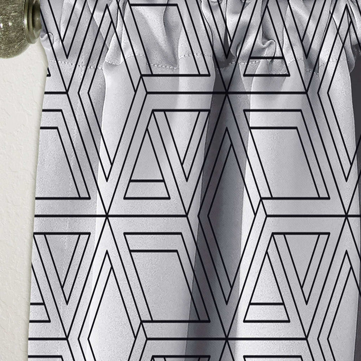 Geometric Pattern in Op Art Design - Scandinavian Curtain - 1 Panel