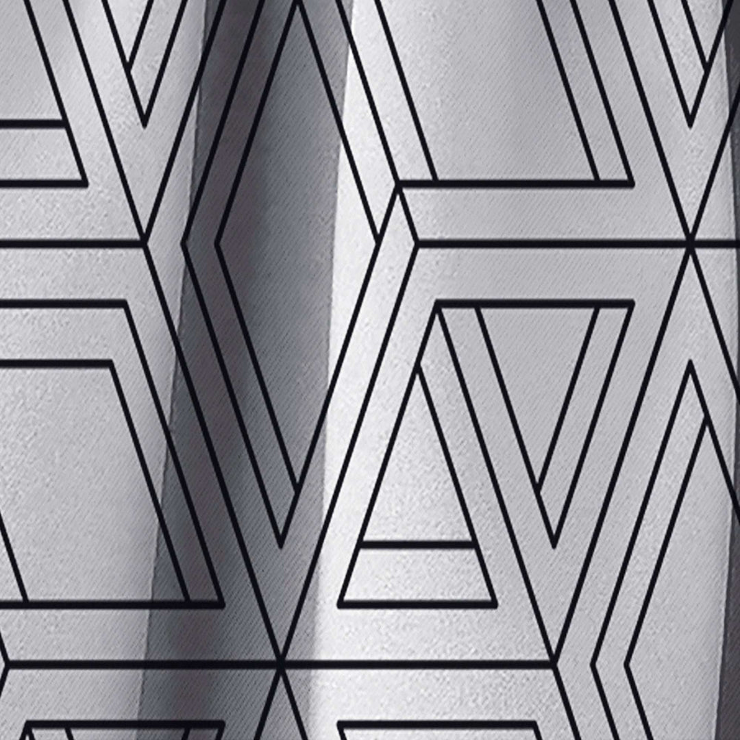 Geometric Pattern in Op Art Design - Scandinavian Curtain - 1 Panel