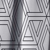Geometric Pattern in Op Art Design - Scandinavian Curtain - 1 Panel