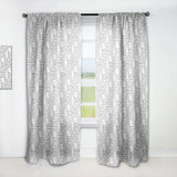 Geometric Pattern in Op Art Design - Scandinavian Curtain - 1 Panel