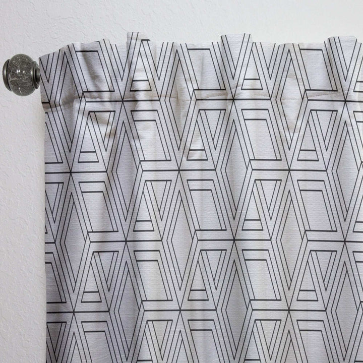 Geometric Pattern in Op Art Design - Scandinavian Curtain - 1 Panel