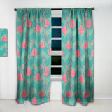 Pink Flamingo Birds - Tropical Curtain - 1 Panel