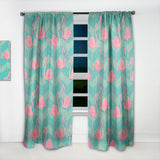 Pink Flamingo Birds - Tropical Curtain - 1 Panel