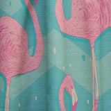 Pink Flamingo Birds - Tropical Curtain - 1 Panel