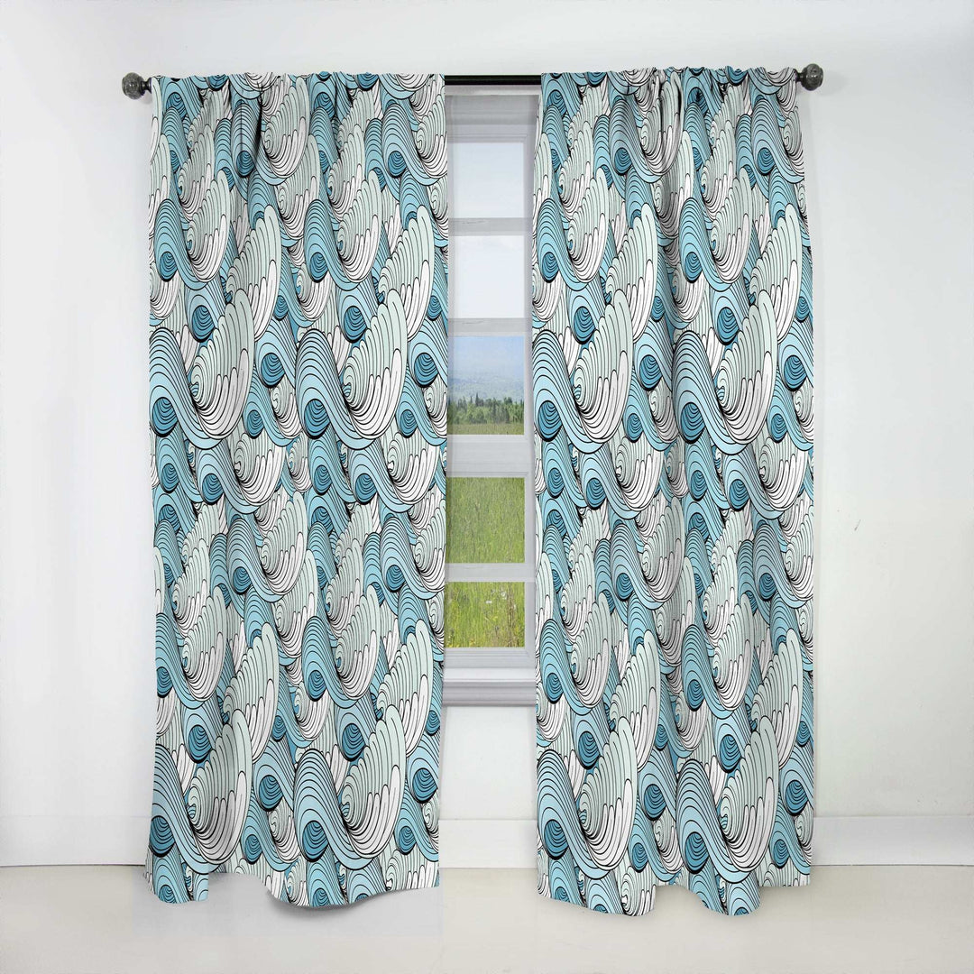 Great Wave inspiration - Coastal Curtain - 1 Panel