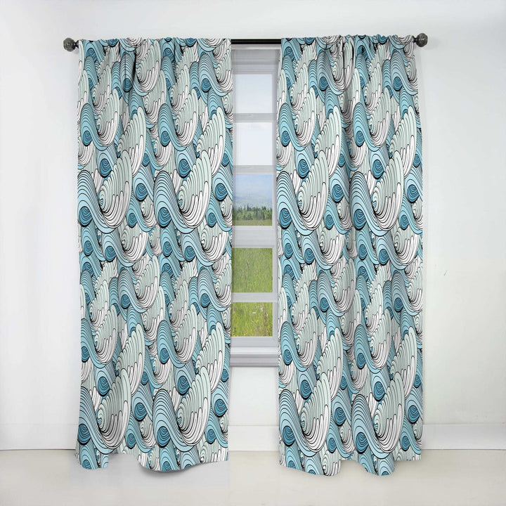 Great Wave inspiration - Coastal Curtain - 1 Panel