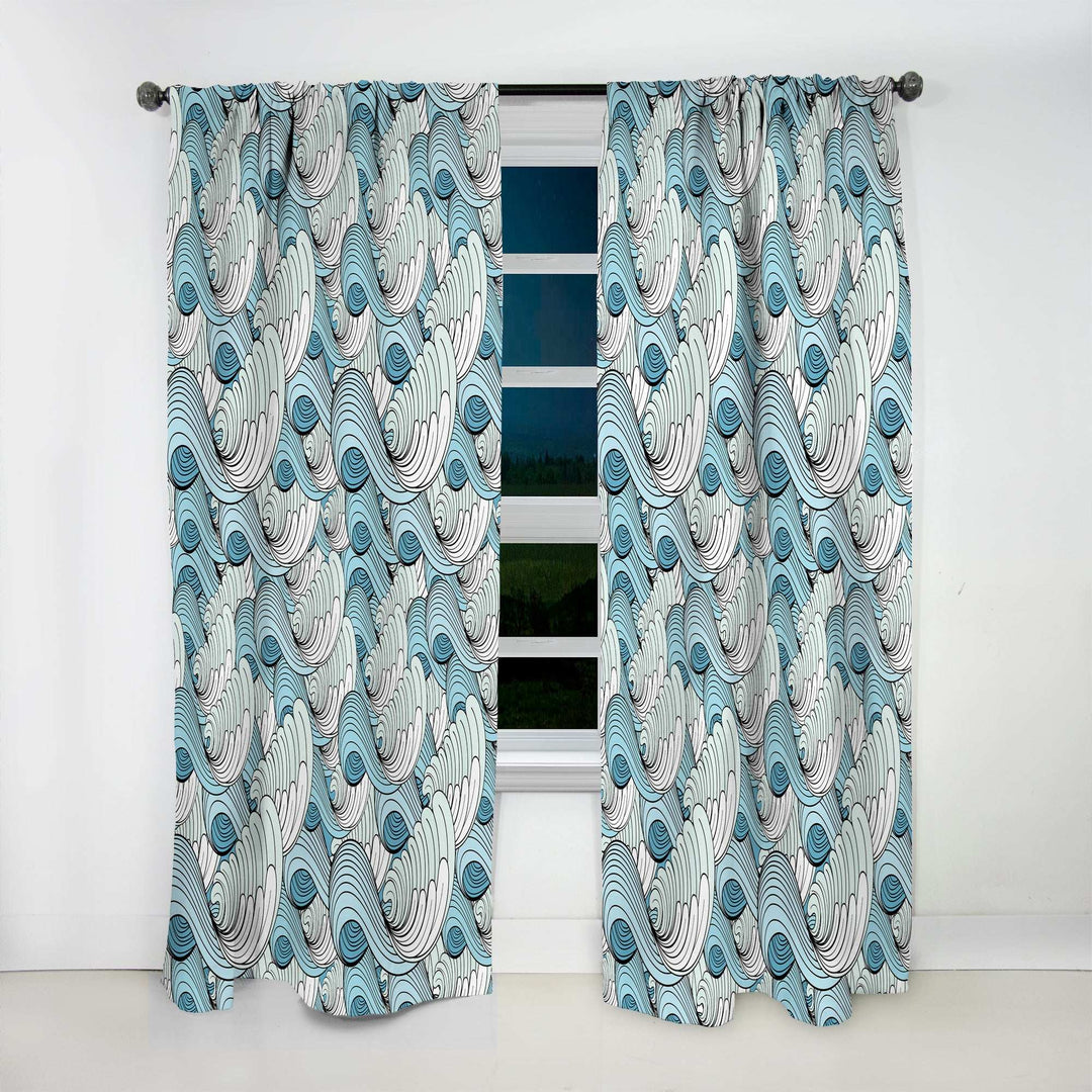 Great Wave inspiration - Coastal Curtain - 1 Panel