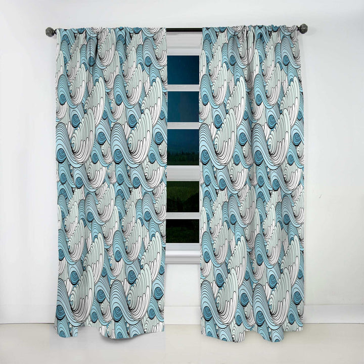Great Wave inspiration - Coastal Curtain - 1 Panel