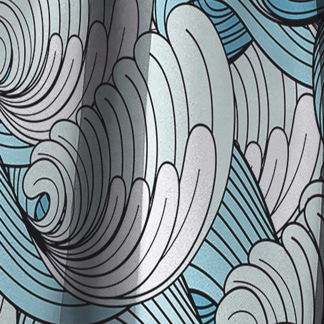 Great Wave inspiration - Coastal Curtain - 1 Panel