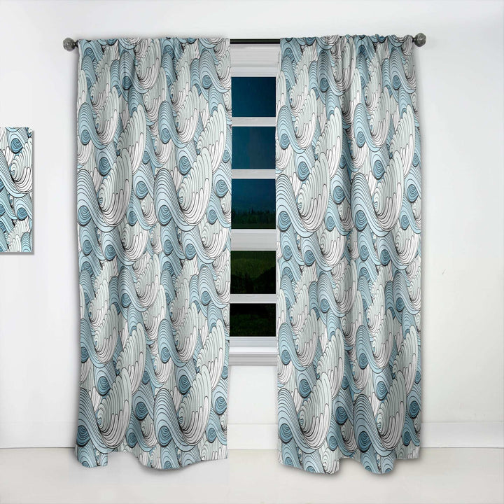 Great Wave inspiration - Coastal Curtain - 1 Panel
