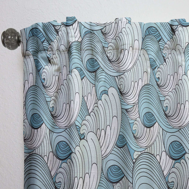 Great Wave inspiration - Coastal Curtain - 1 Panel