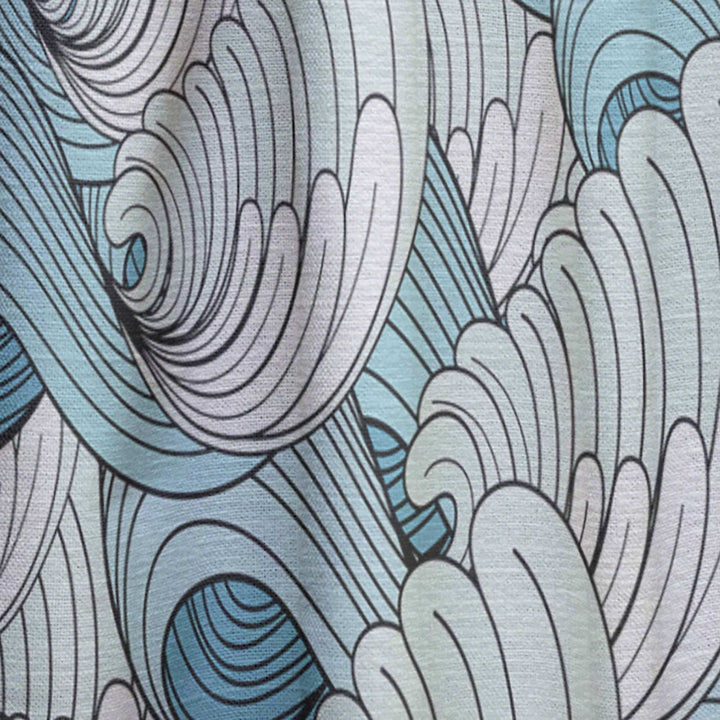 Great Wave inspiration - Coastal Curtain - 1 Panel