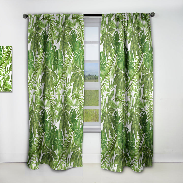 Exotic Pattern with Tropical Leaves - Tropical Curtain - 1 Panel