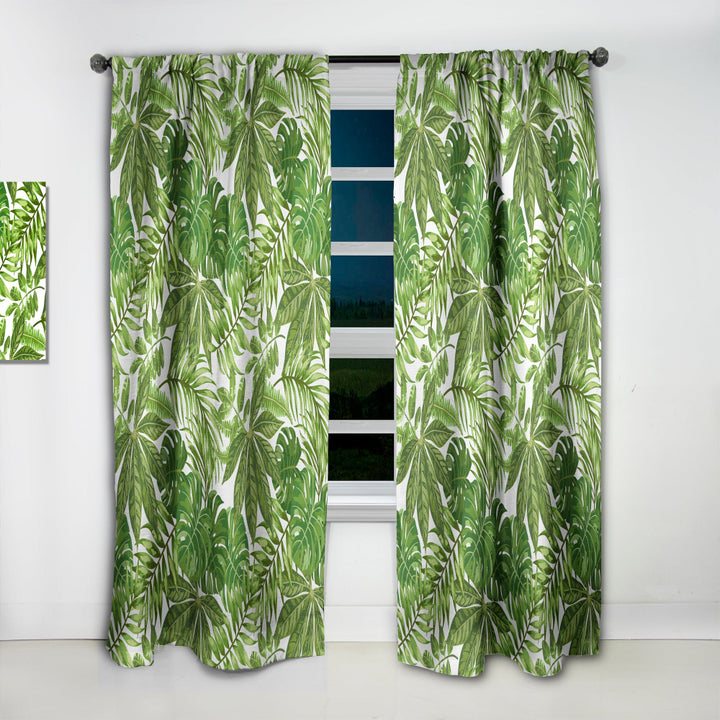 Exotic Pattern with Tropical Leaves - Tropical Curtain - 1 Panel