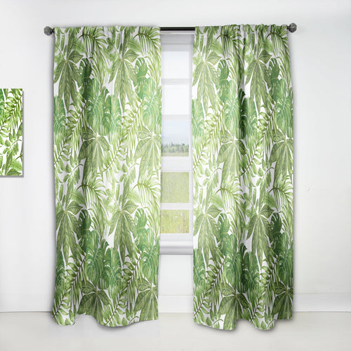 Exotic Pattern with Tropical Leaves - Tropical Curtain - 1 Panel