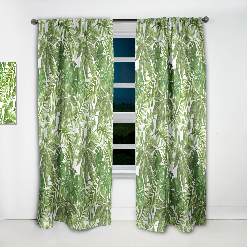 Exotic Pattern with Tropical Leaves - Tropical Curtain - 1 Panel