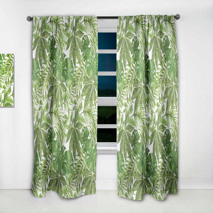 Exotic Pattern with Tropical Leaves - Tropical Curtain - 1 Panel
