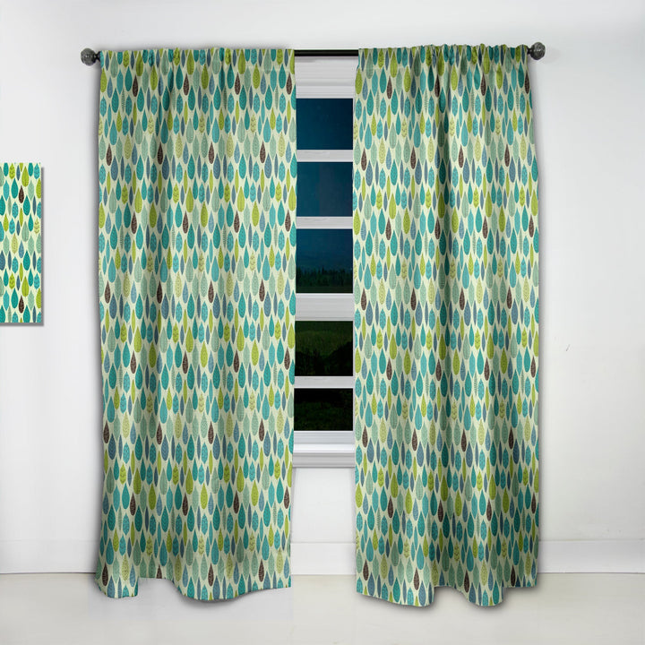 Texture with Leaf - Modern &amp; Contemporary Curtain - 1 Panel
